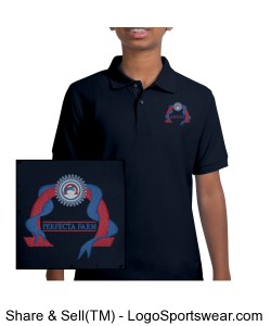 Youth Navy Polo Design Zoom